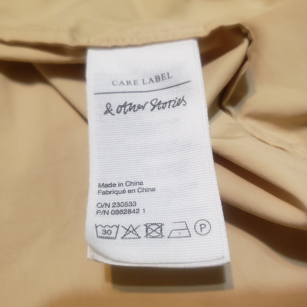 & Other Stories Stockholm Atelier Tiered Button-Up Puff Sleeve Mini Dress L - Picture 11 of 12